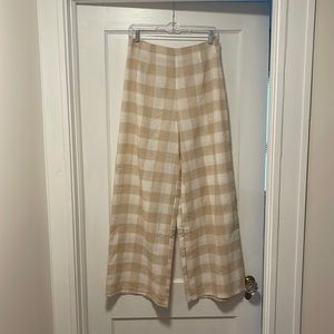 NWT Forever 21 Gingham Wide Leg Pants